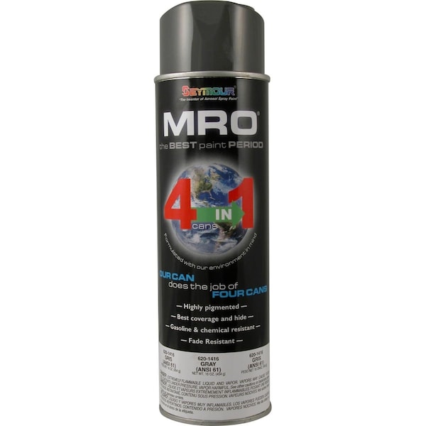 Seymour Midwest 20 oz MRO High Solid Spray Paint, Gray SM620-1416 - main